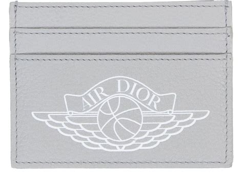 Dior x Jordan Wings Card Holder (4 Card Slot) Grey 